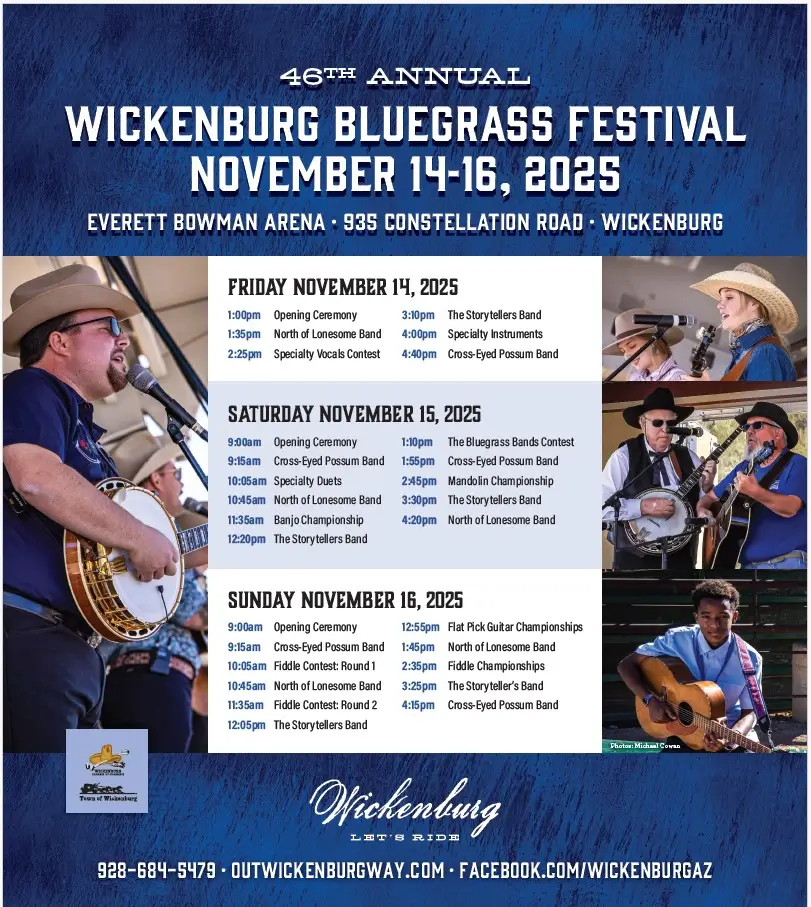 Wickenburg Bluegrass Festival poster 2025