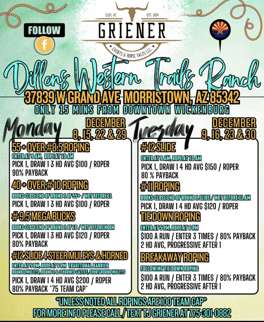 wickenburg social Dillons Dec 8thru30
