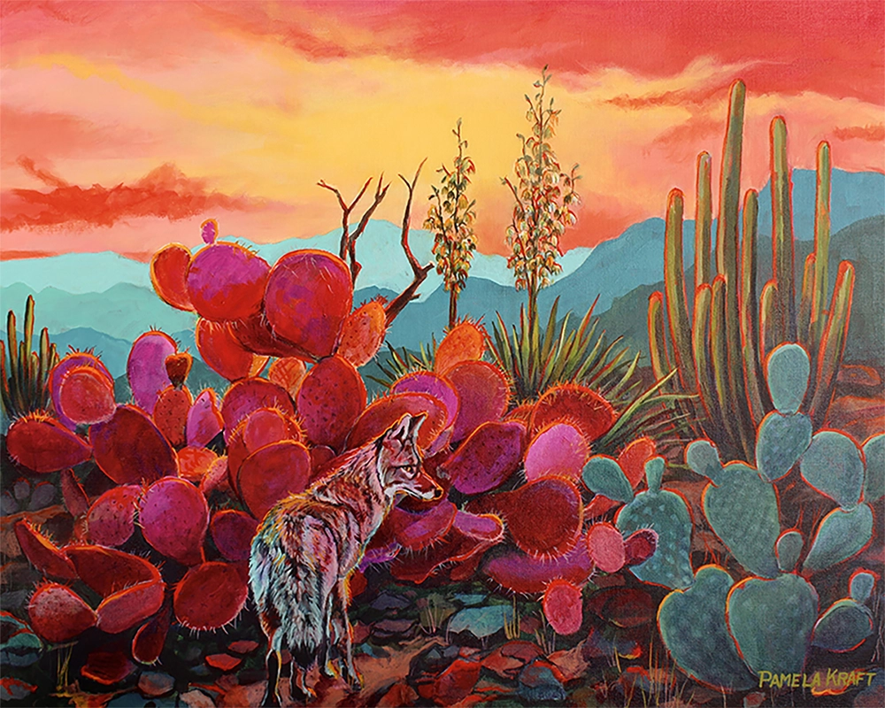 Watcher in the Glow Painting by Pamela Kraft