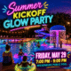 Neon glow party at the pool