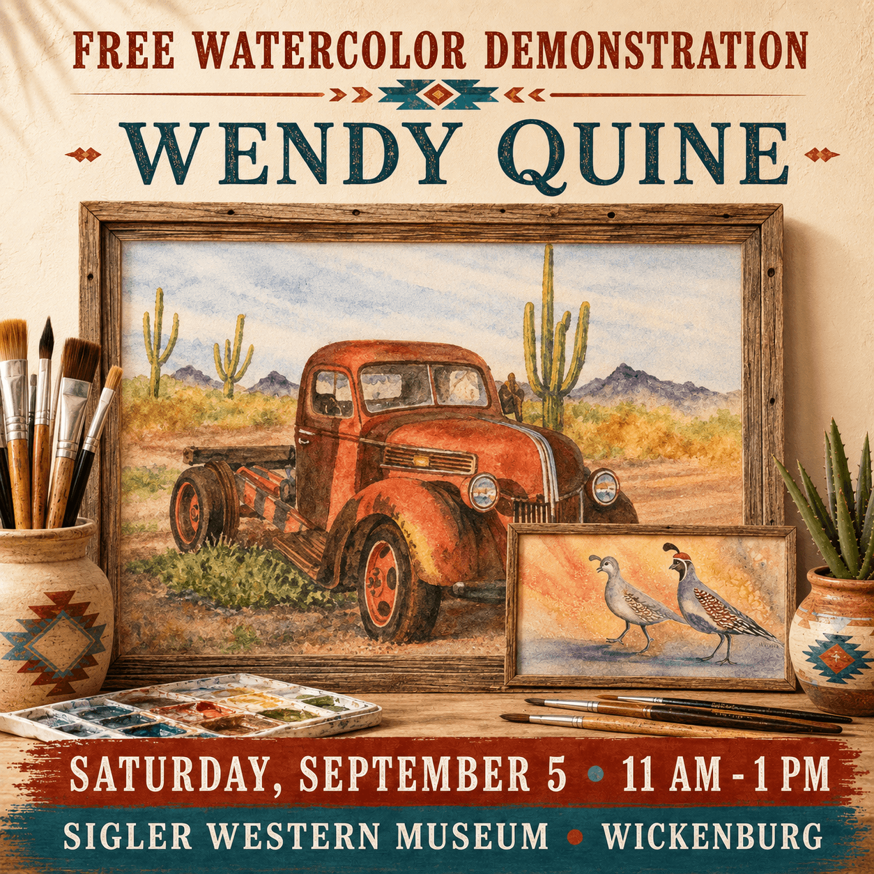 Wendy Quine Desert Watercolor Event_Wickenburg Social
