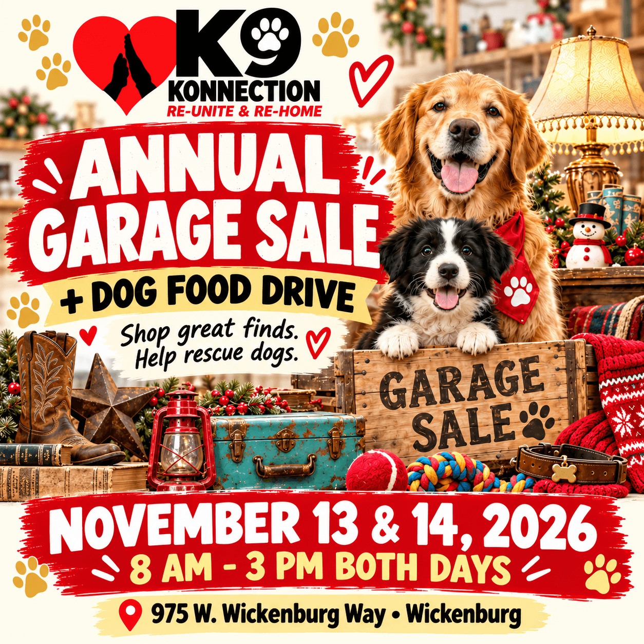 Annual Garage Sale, Dog Food Drive copy