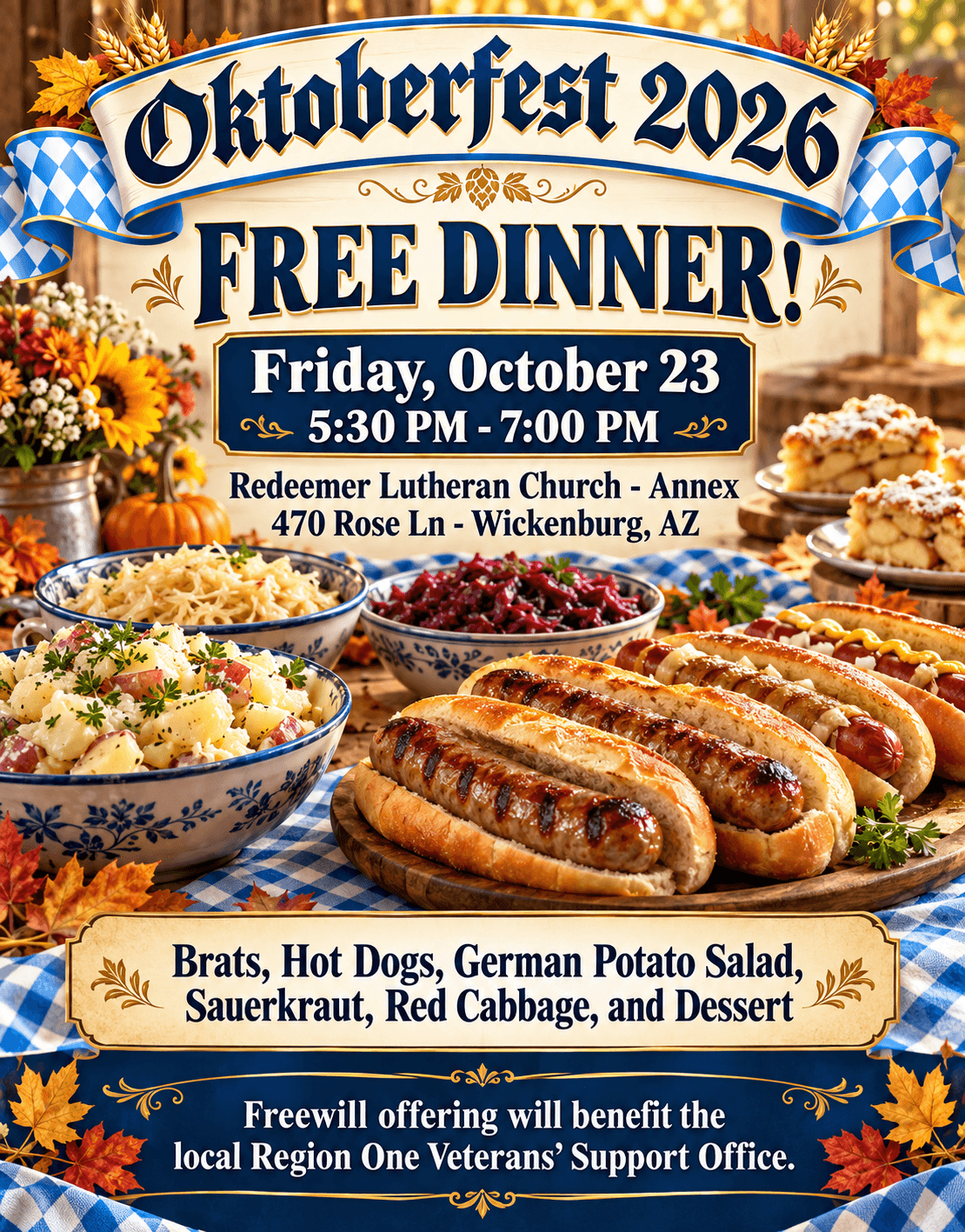 Festive Oktoberfest Dinner Table FlyerWickenburg-Social