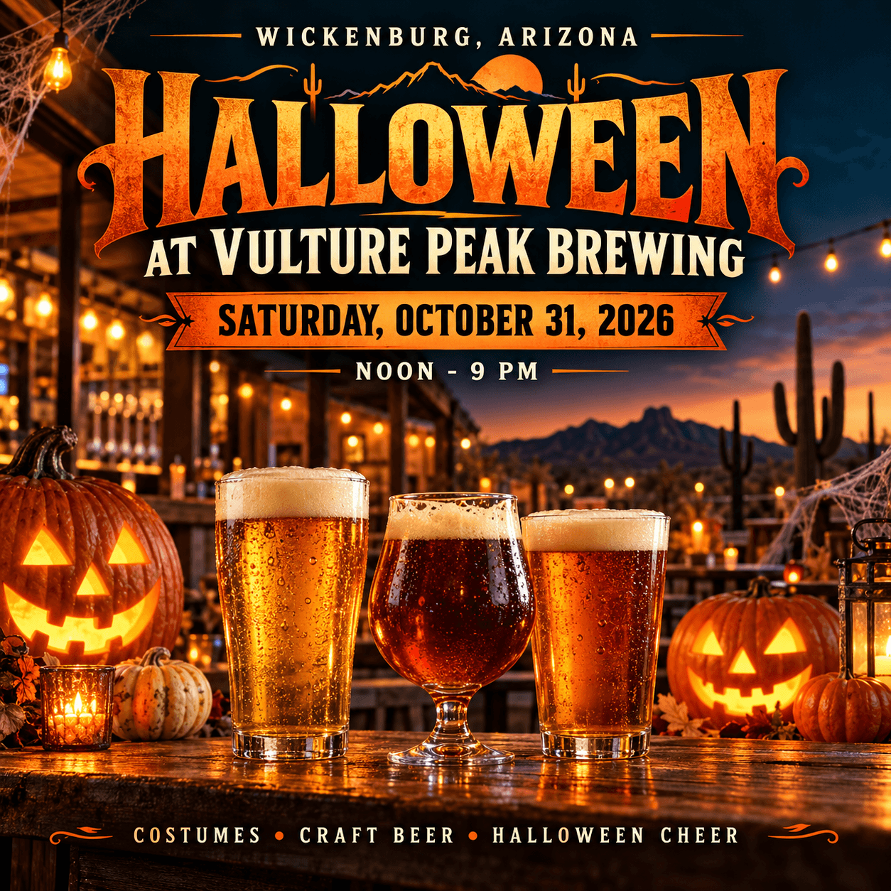 Wickenburg Halloween at Vulture Peak Brewing copy